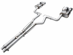 Ford Mustang Performance Exhaust - AWE Tuning - SwitchPath Cat Back - Chrome Silver - 2024+
